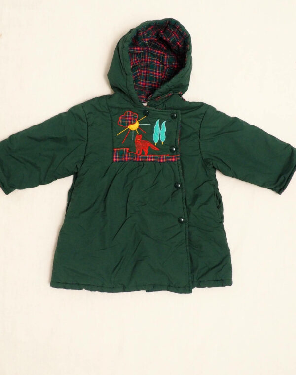 Embroidered hooded coat