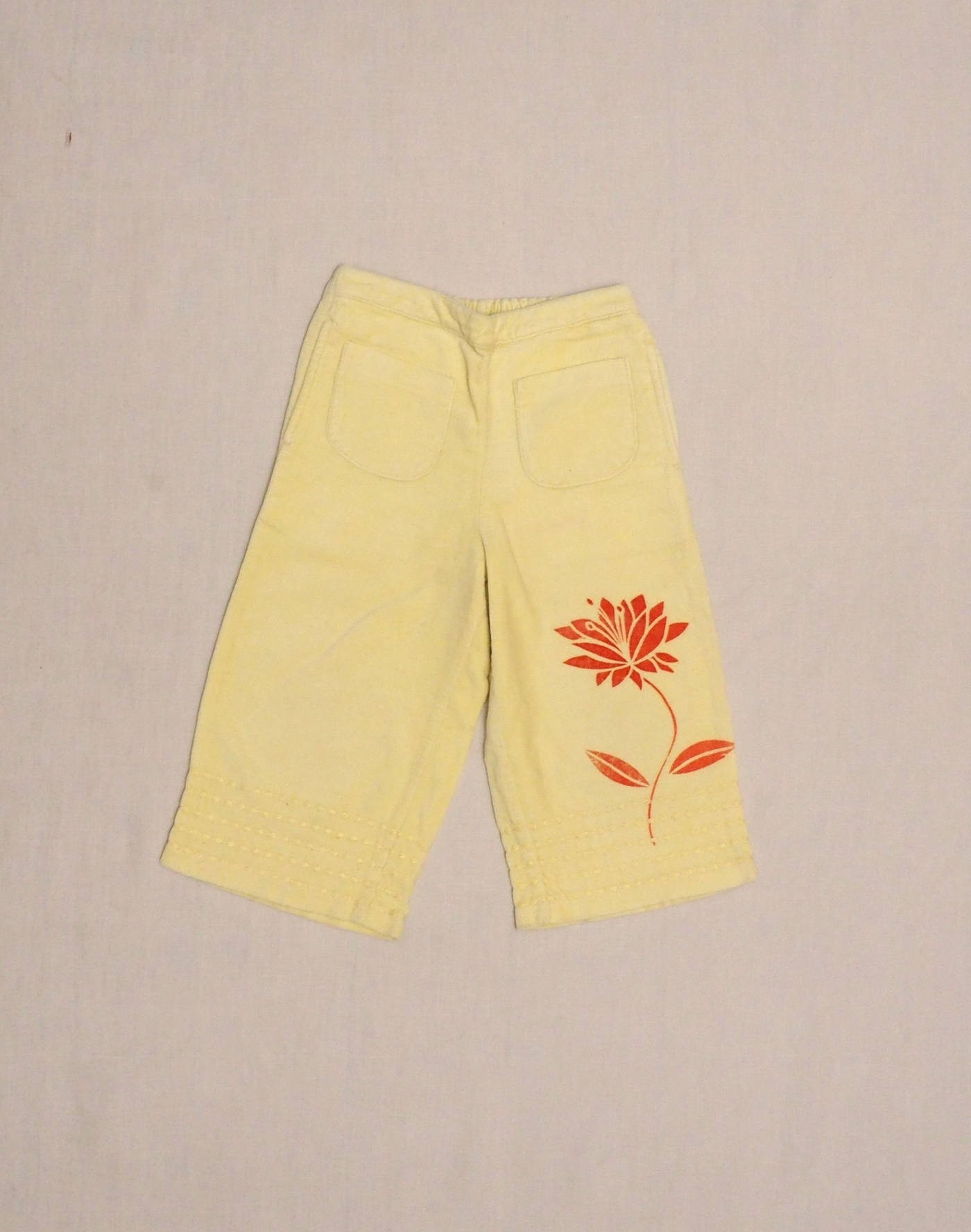 Pantalon velours jaune