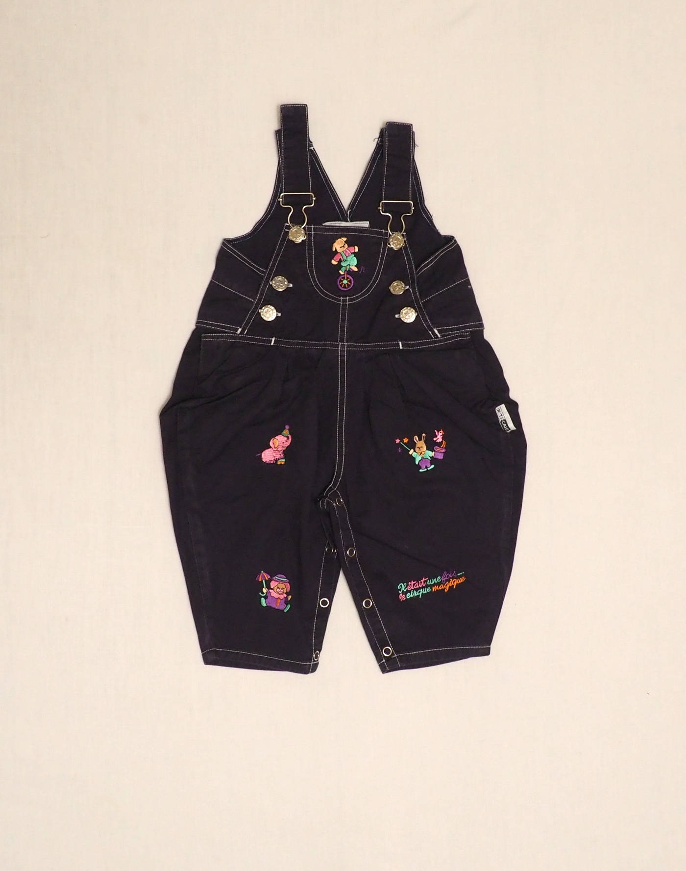Embroidered circus overalls