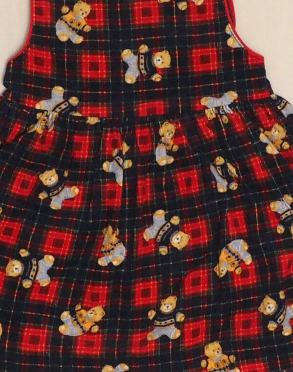 Robe velours écossais & ours