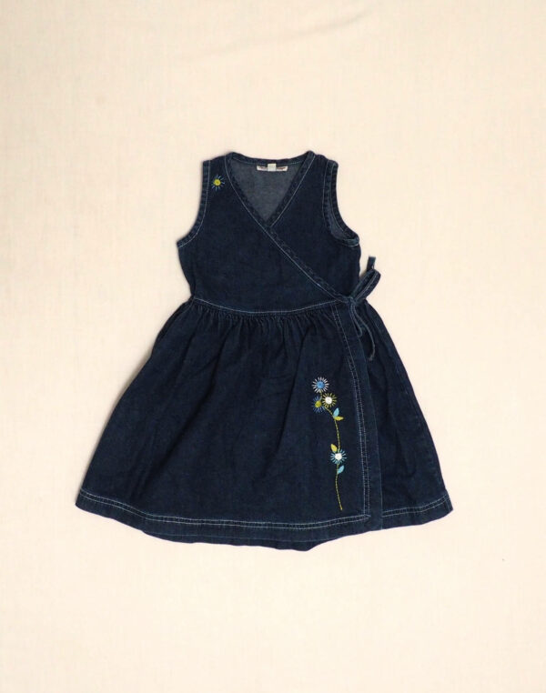 Robe jean cache-coeur