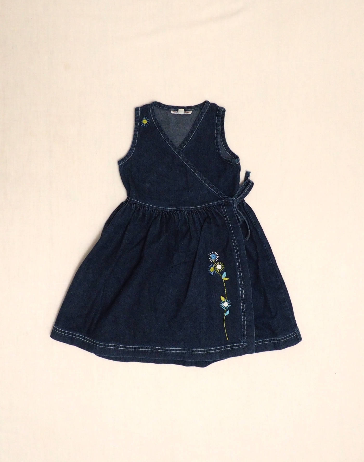 Robe jean cache-coeur