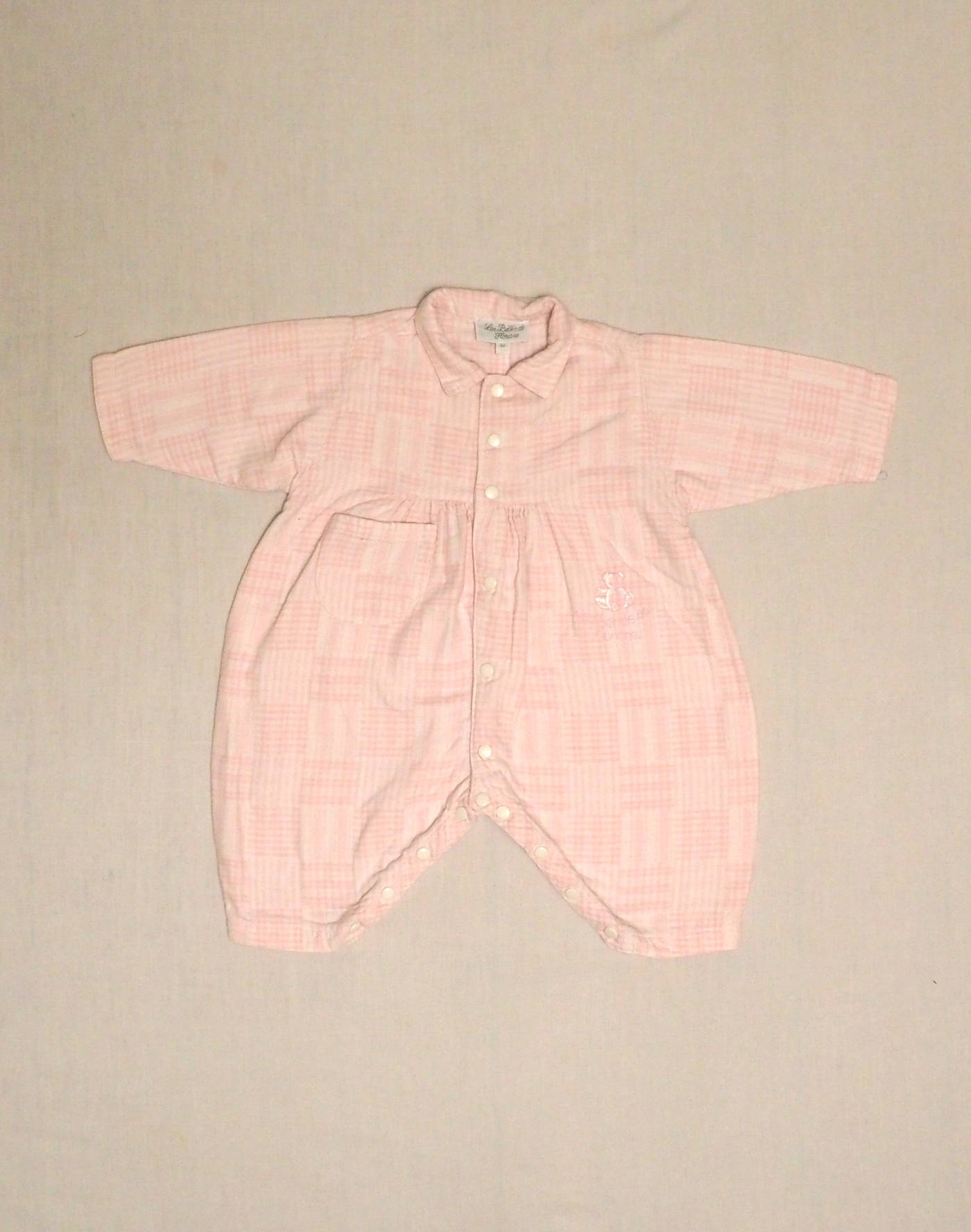 Pink plaid jumpsuit