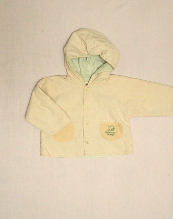Seersucker hooded jacket