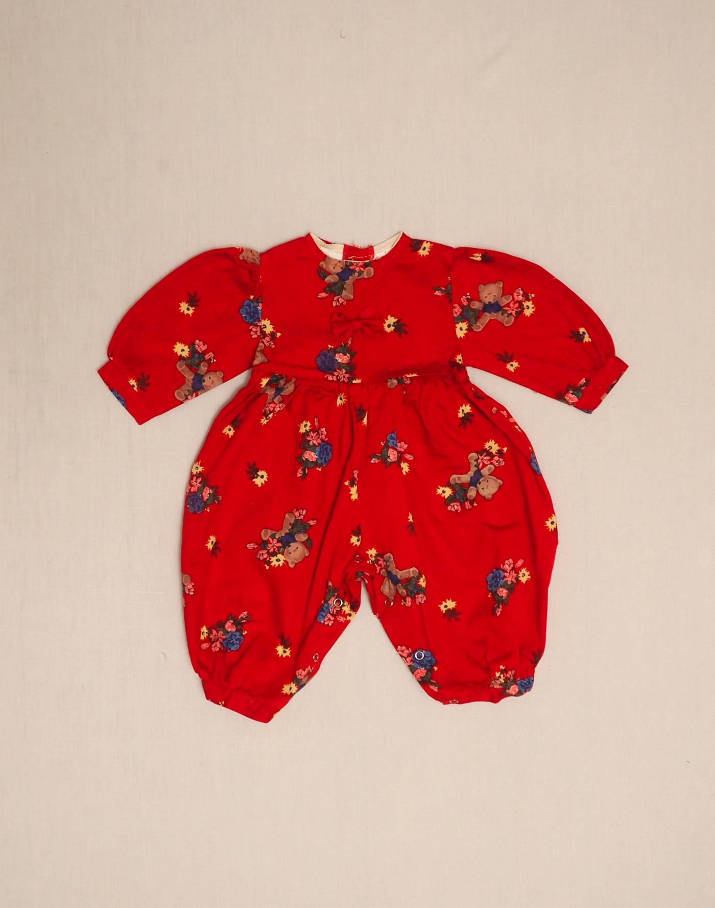 Flowery bear jumpsuit