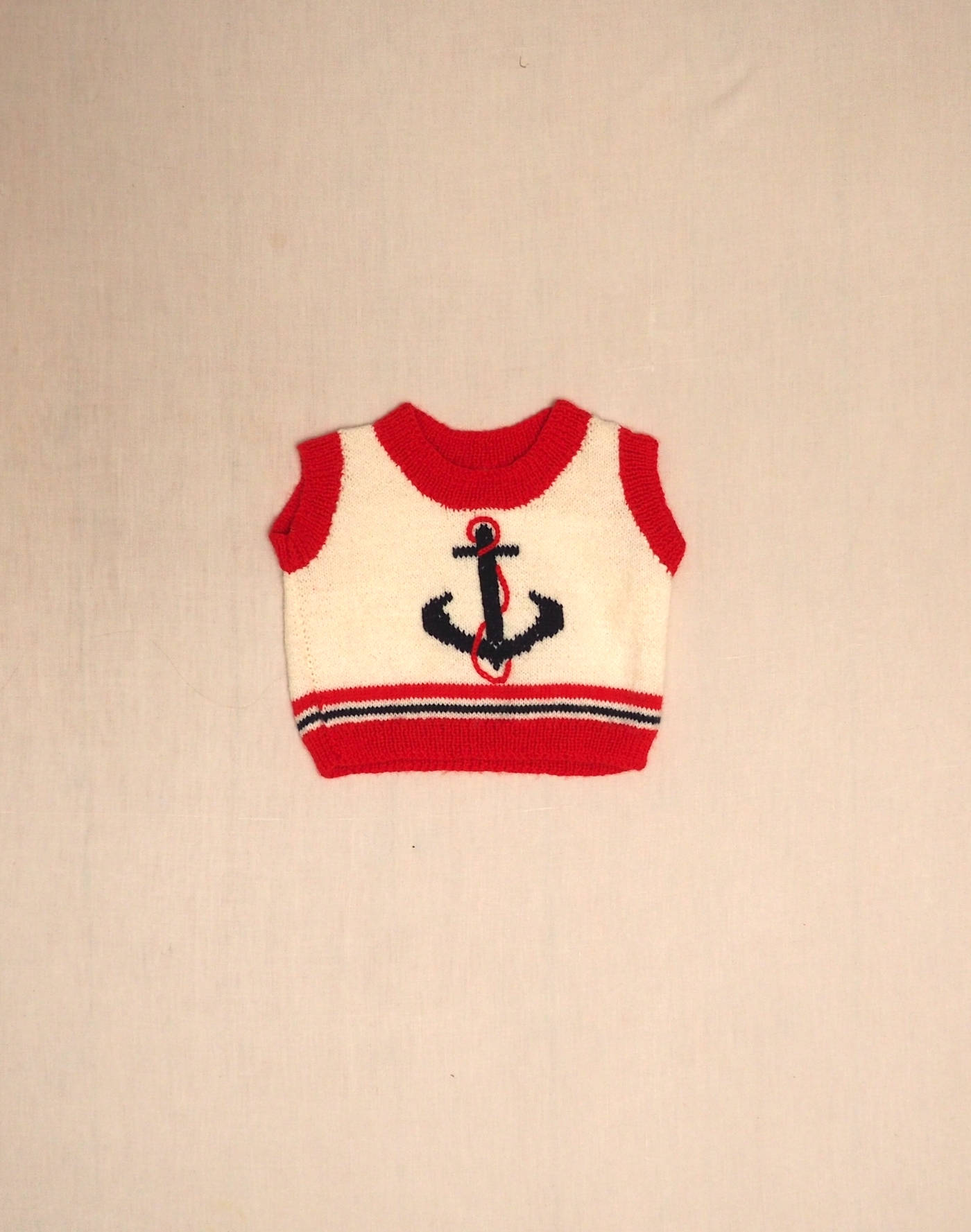 Hand-knitted anchor sweater
