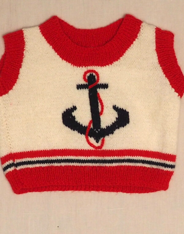 Hand-knitted anchor sweater