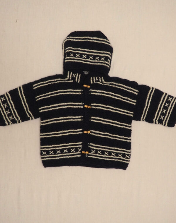Hand-knitted hoodie