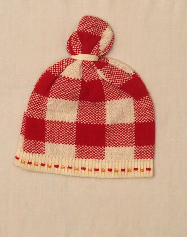 Red plaid hat