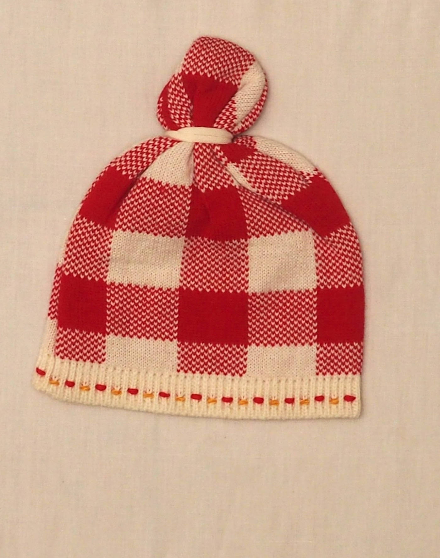 Red plaid hat