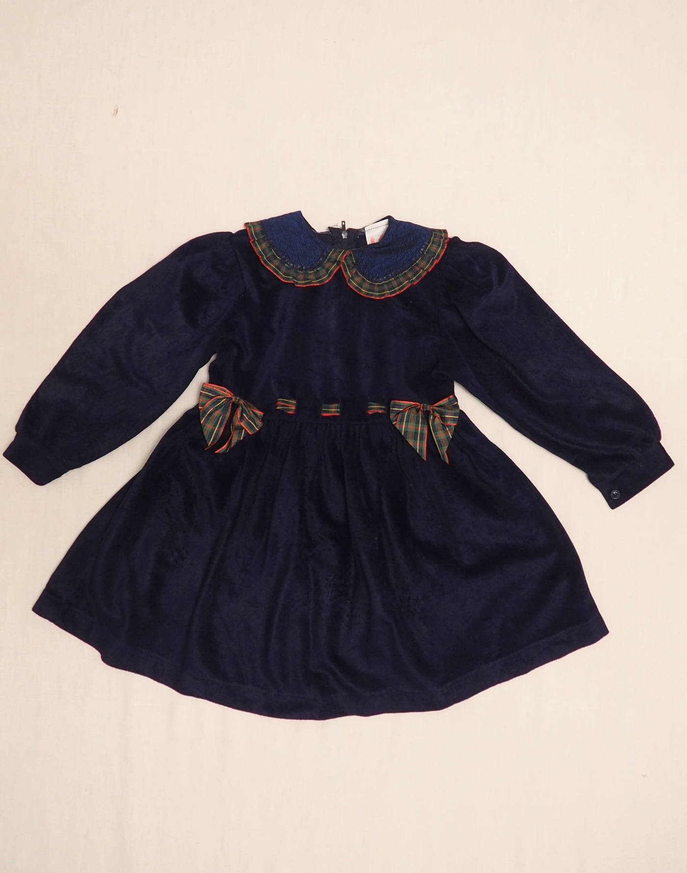 Navy & tartan dress