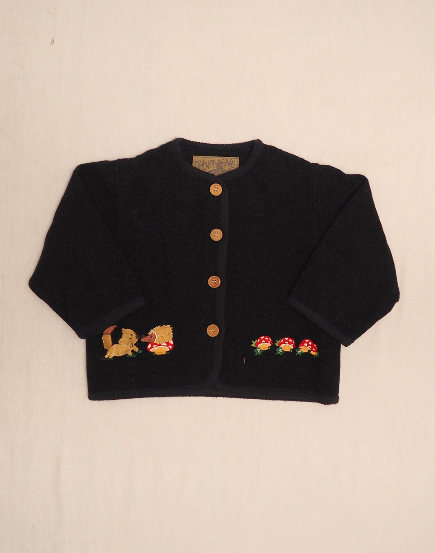 Cardigan en feutre brodé