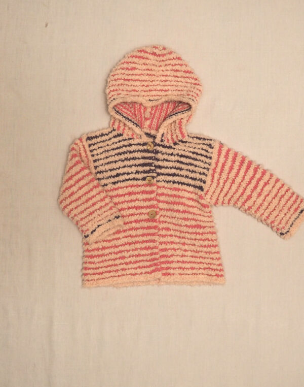 Hand-knitted hoodie