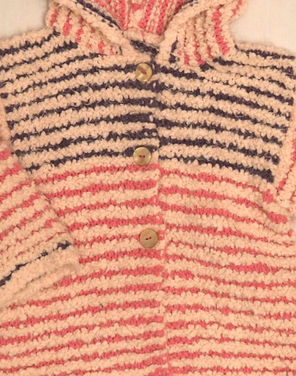 Hand-knitted hoodie