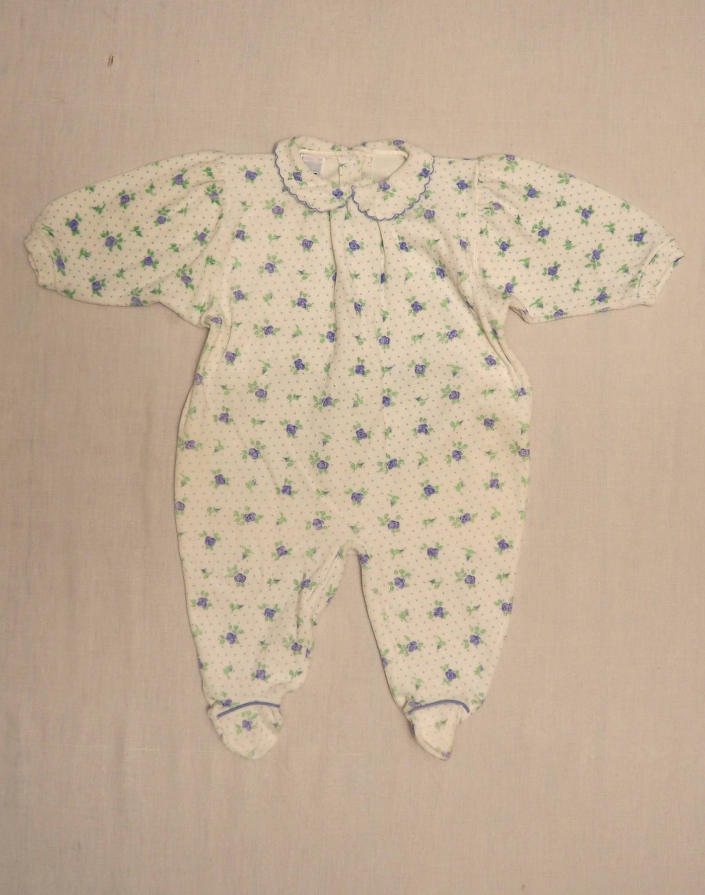 Pyjama velours fleuri