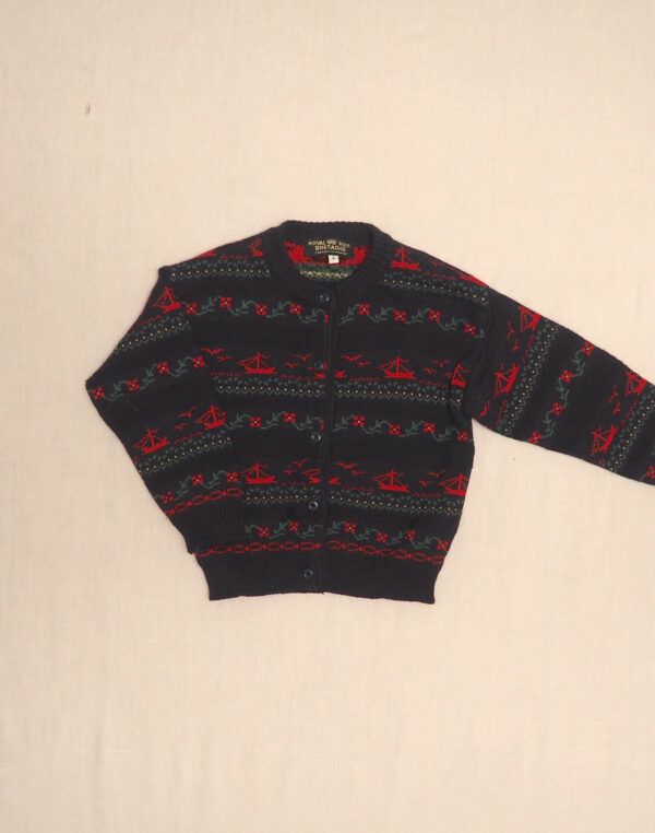 Boat & flower cardigan