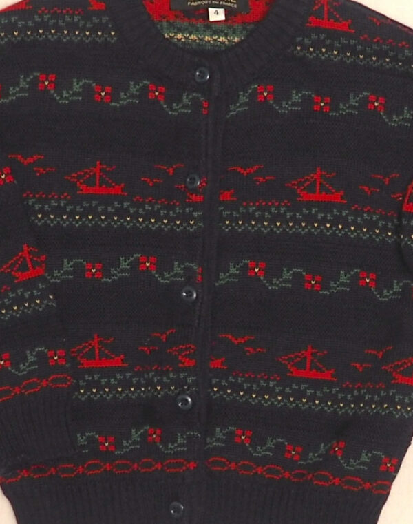 Boat & flower cardigan
