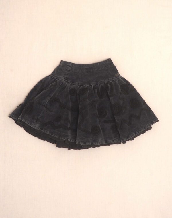 Jupe velours à motifs