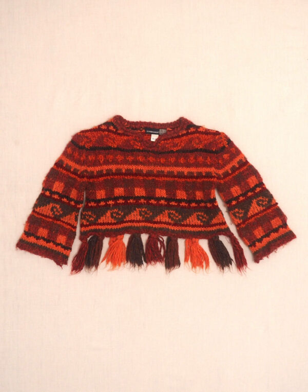 Short fringed sweater