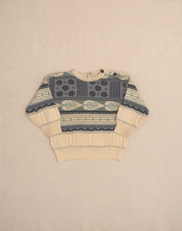 Ecru jacquard sweater