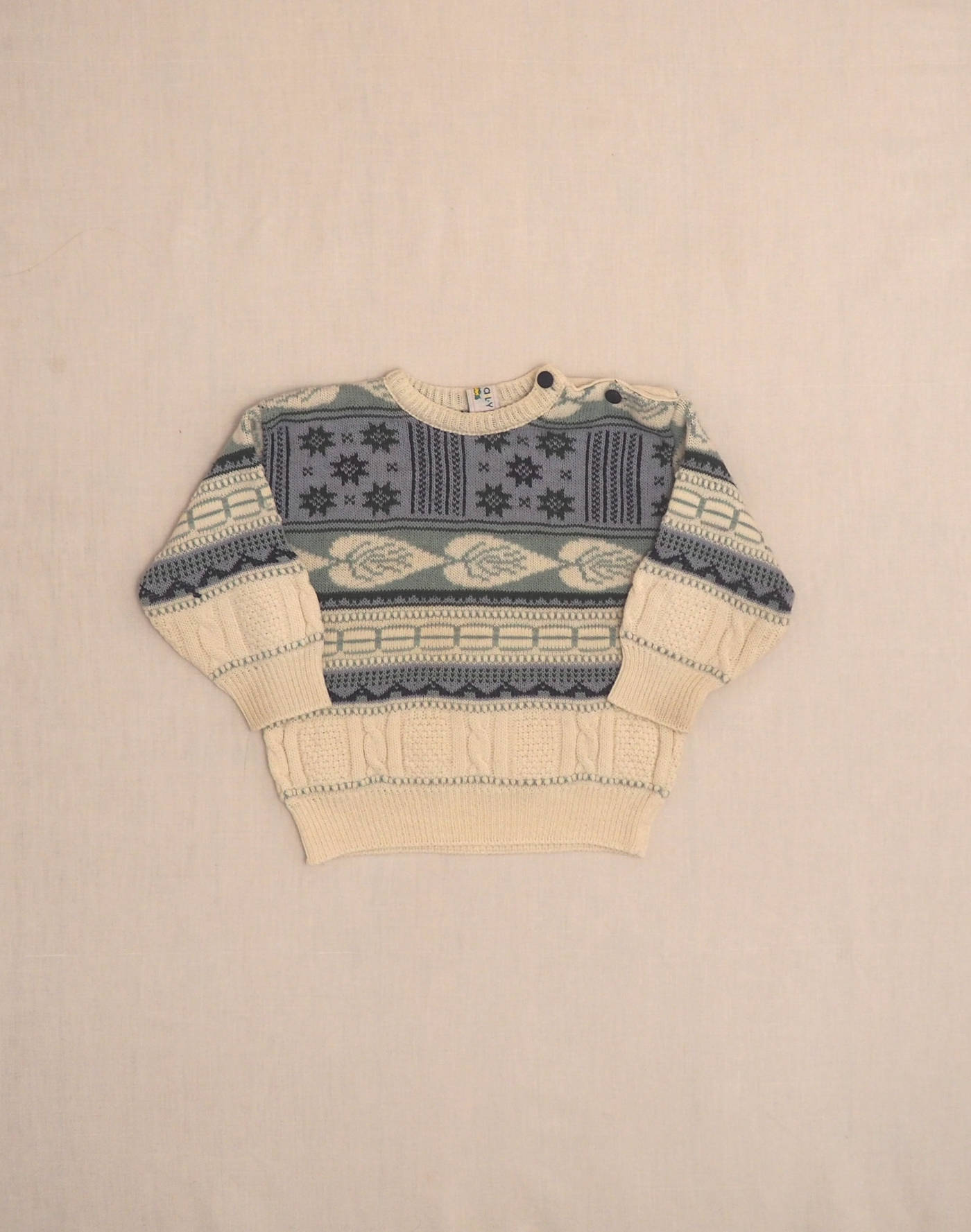 Ecru jacquard sweater
