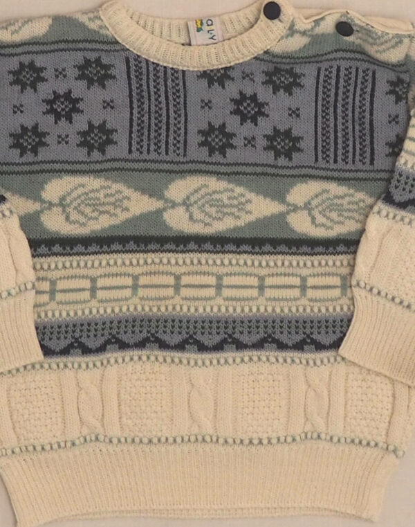 Ecru jacquard sweater