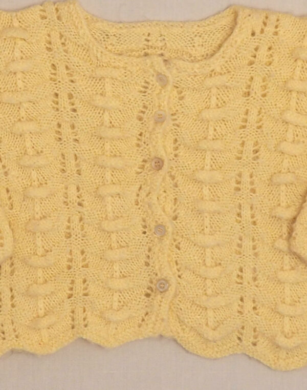 Cardigan texturé tricoté main