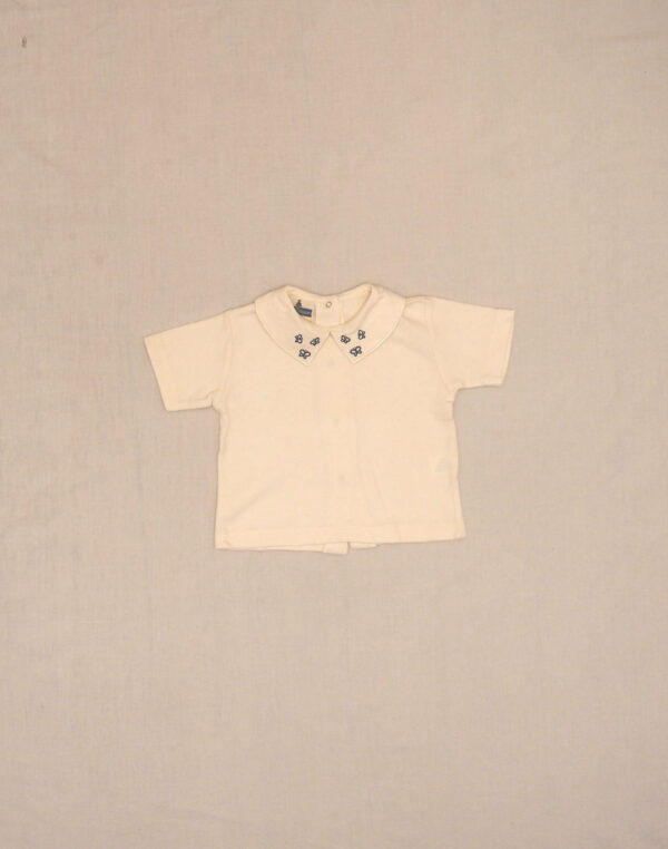 T-shirt col brodé