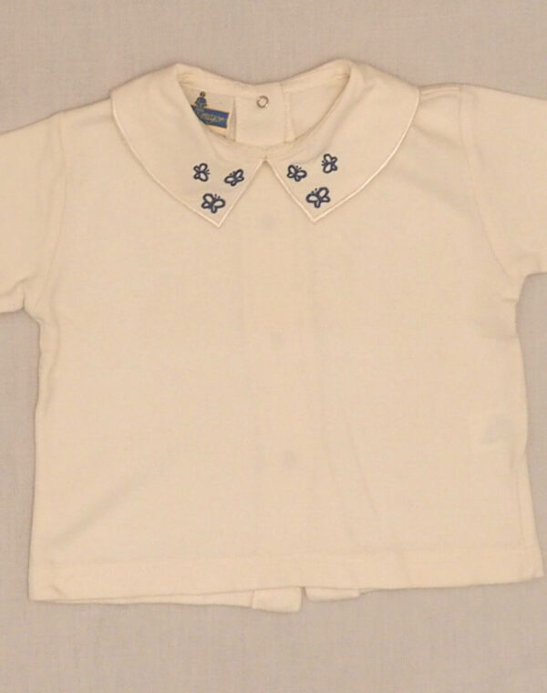 T-shirt col brodé