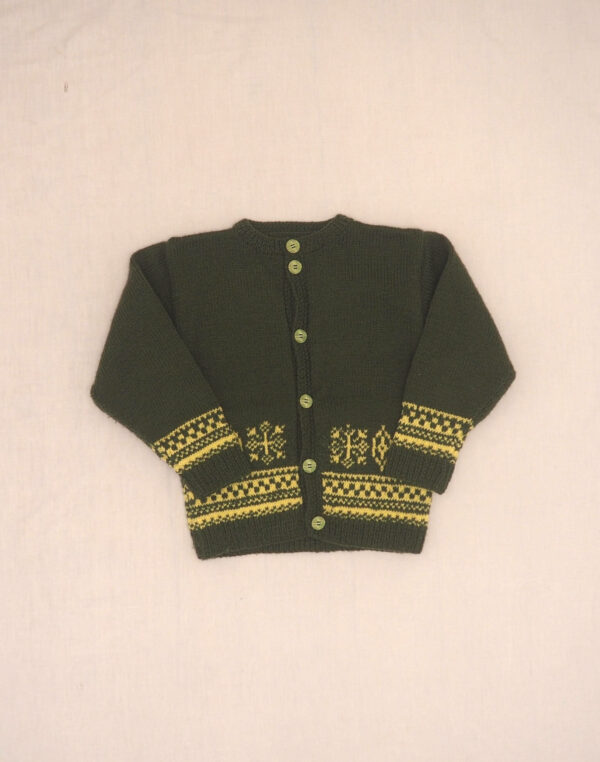 Cardigan tricoté main