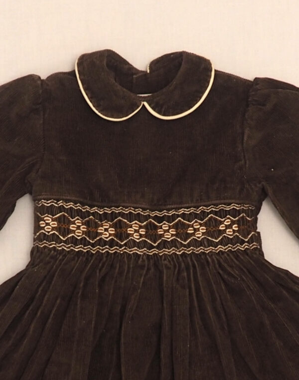 Robe à smock en velours
