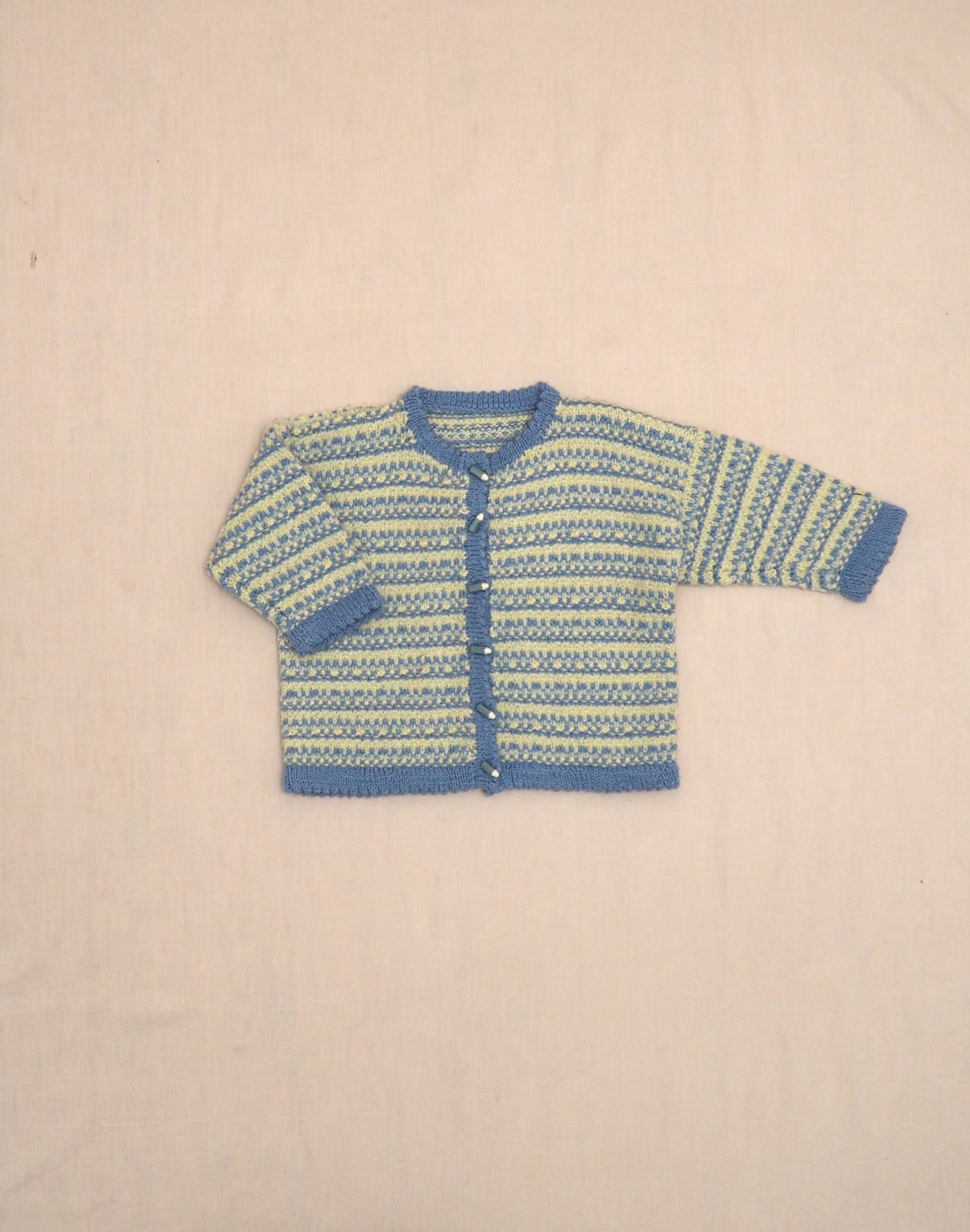 Cardigan texturé tricoté main
