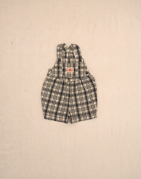 Salopette short à carreaux