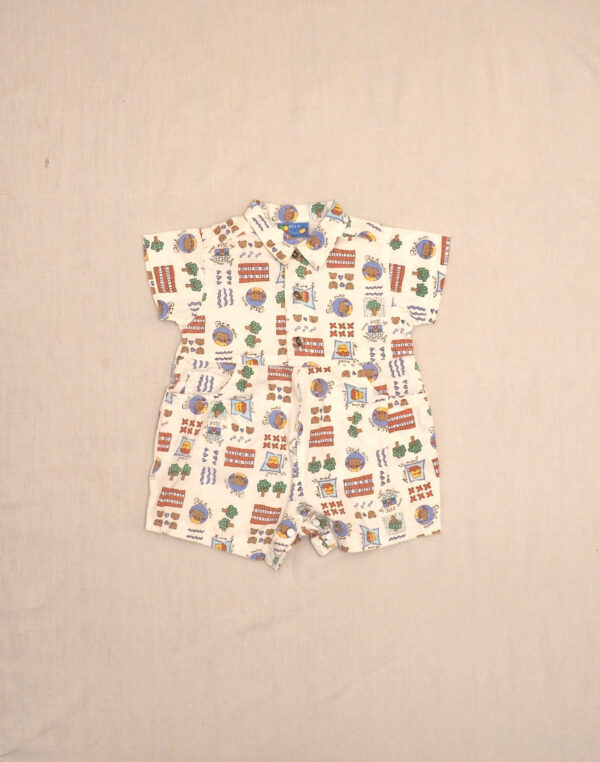Combishort imprimée ours