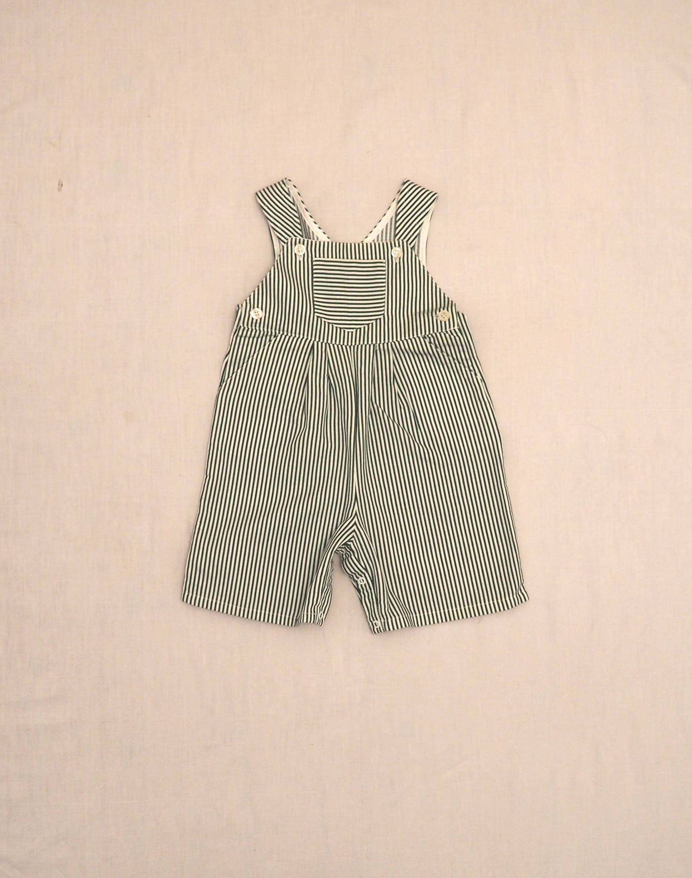 Salopette short rayée
