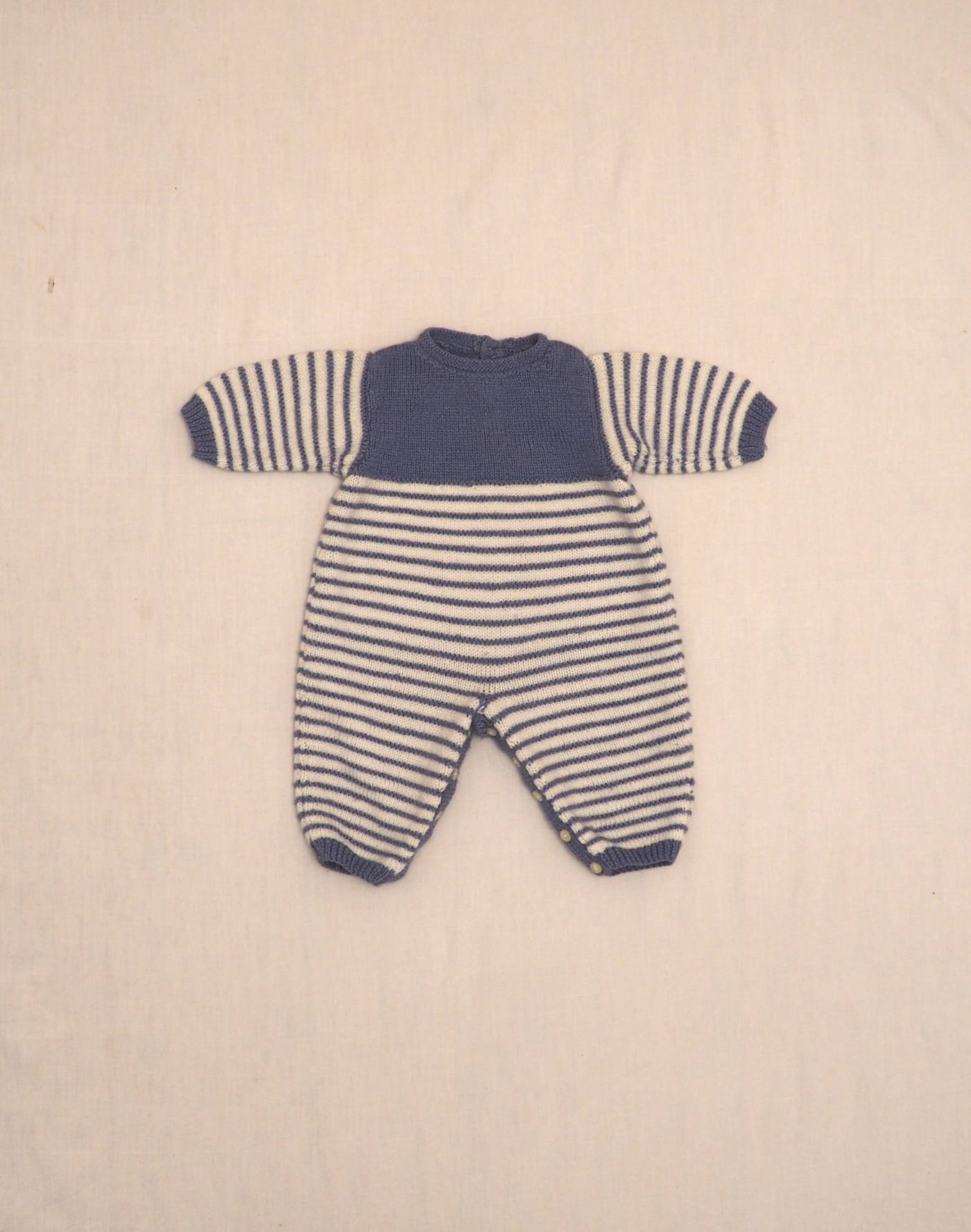 Pyjama rayé tricoté main