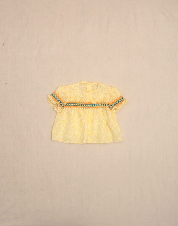 Yellow embroidered blouse