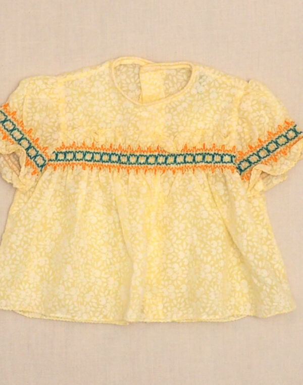 Yellow embroidered blouse