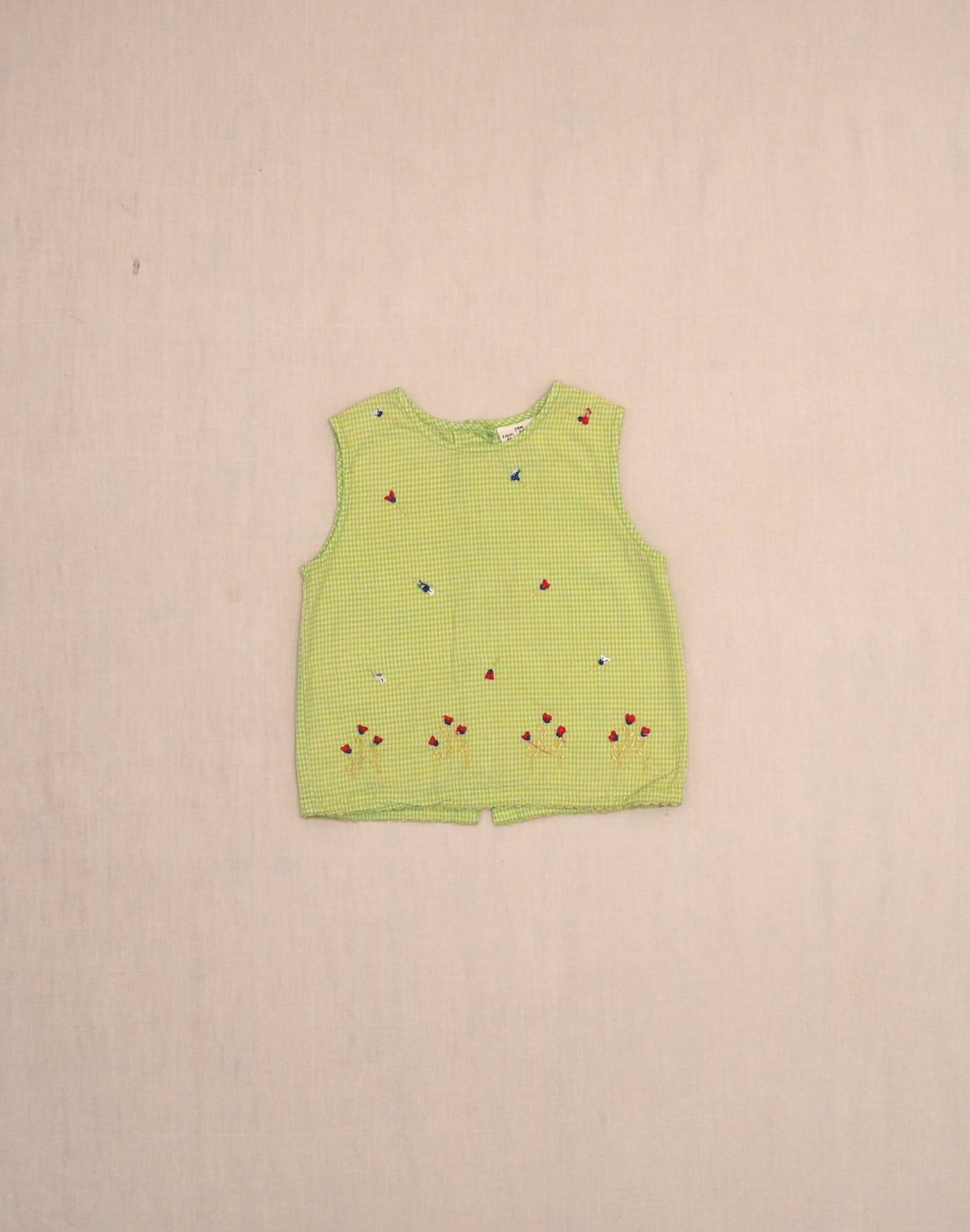 Blouse brodée vichy