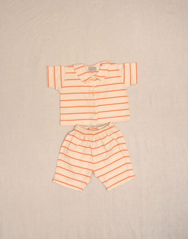 Striped shirt & shorts set