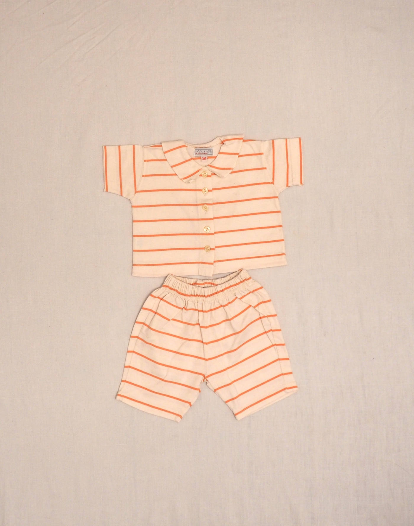 Striped shirt & shorts set