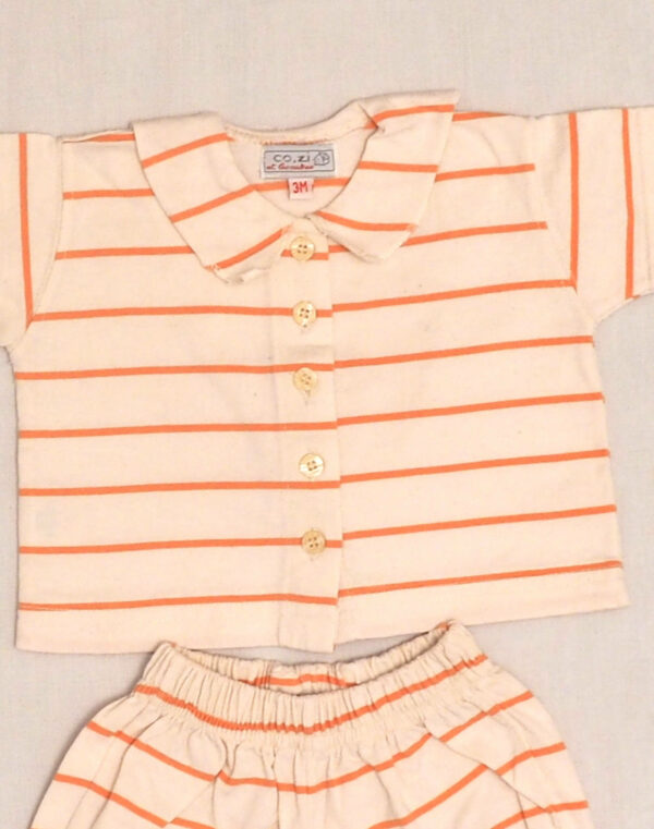 Striped shirt & shorts set