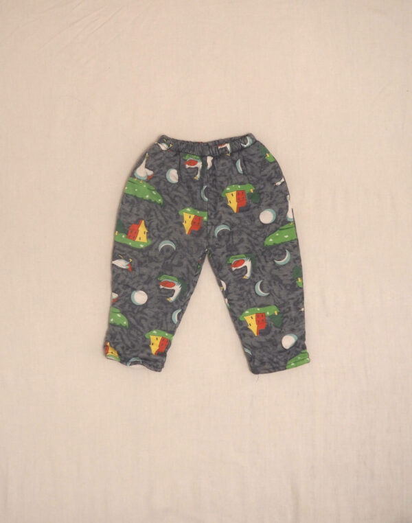 Pantalon molletonné motif oies