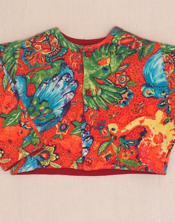 Veste doublée paons
