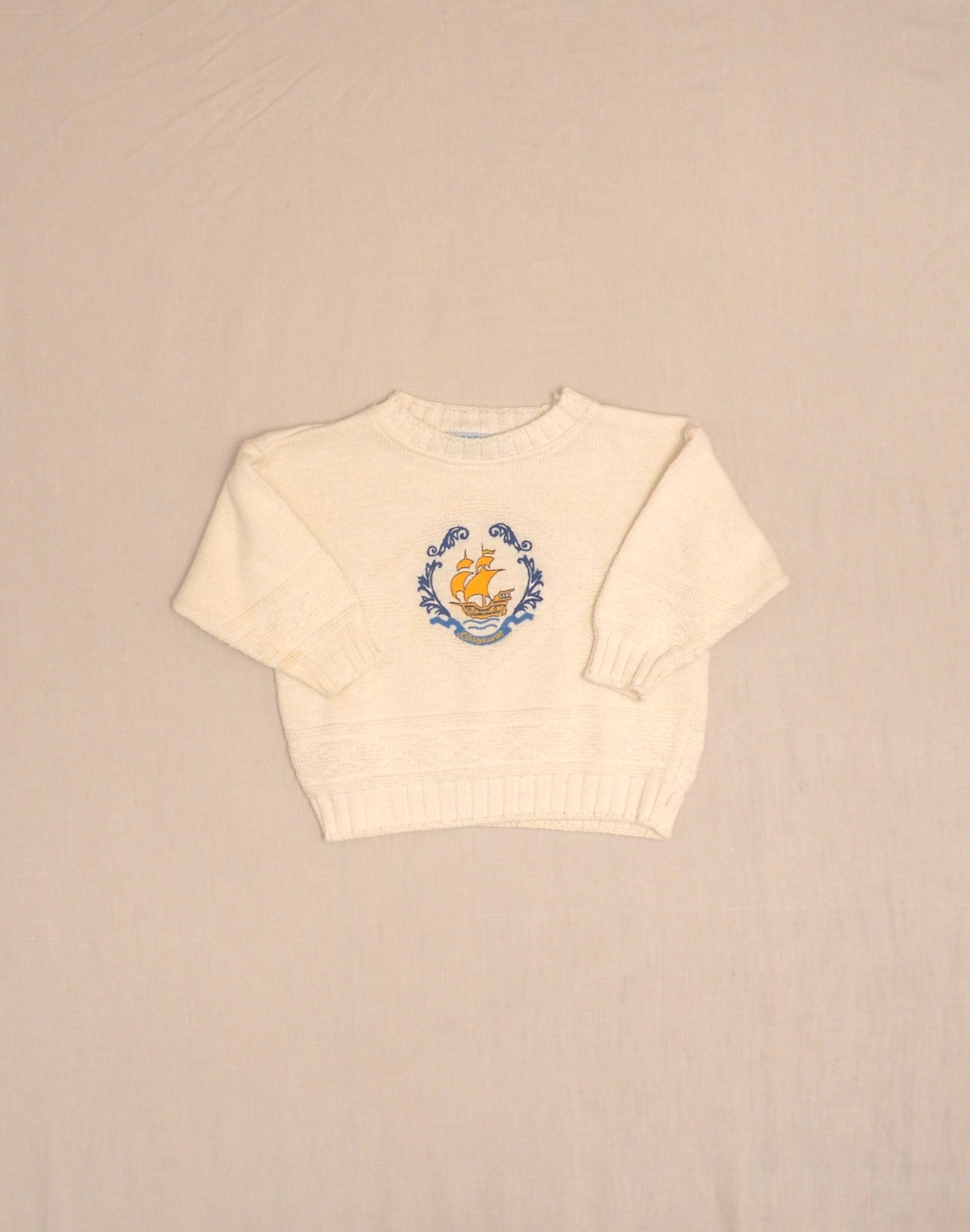 Pull coton brodé