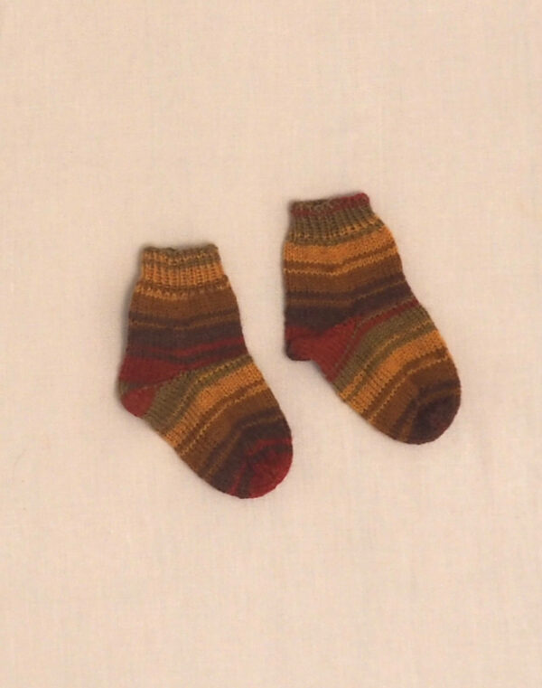 Hand-knitted striped socks