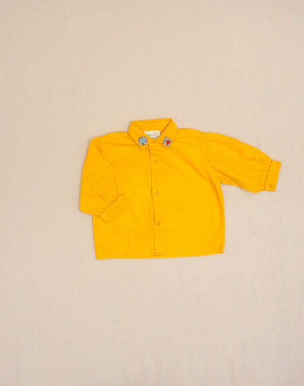 Chemise velours jaune