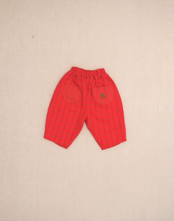 Pantalon doublé brodé