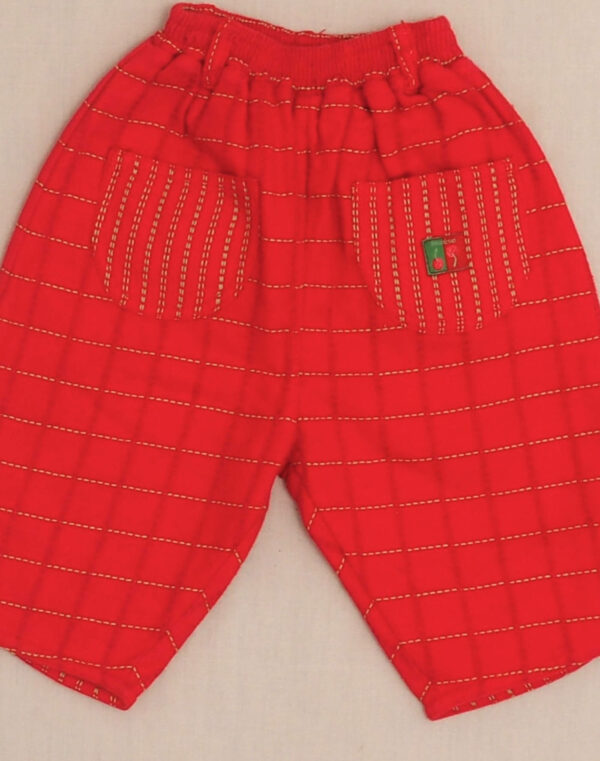 Pantalon doublé brodé
