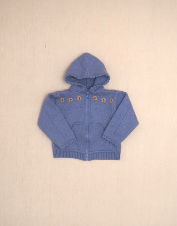 Cardigan à capuche brodé
